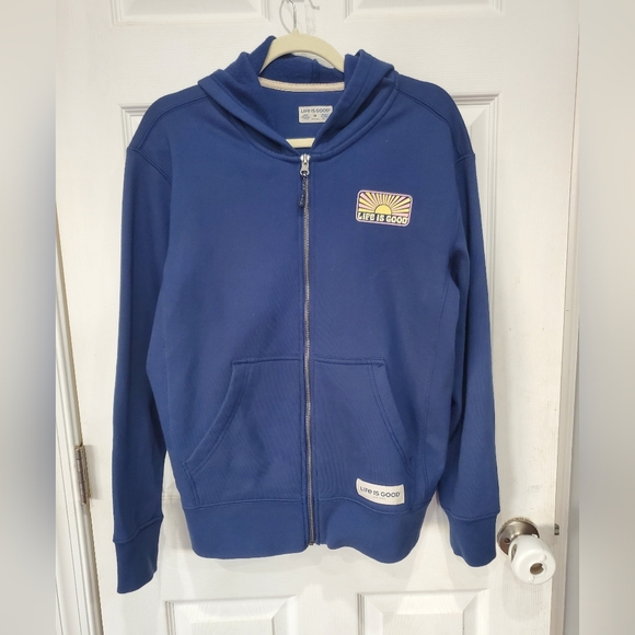 Life is Good Women's Simply True Fleece Zip Hoodie - Retro Sunburst Size Medium - Picture 3 of 16